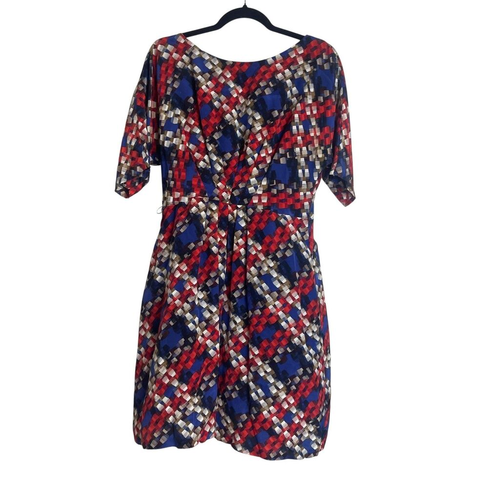 Trina Turk Sheath Dress Womens 8 Multicolor Geometric Knee Length Los Angeles